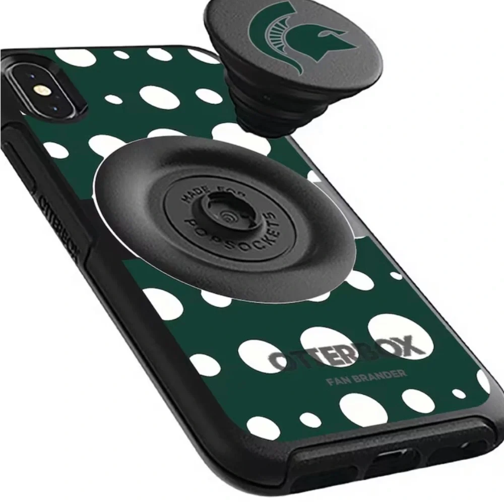 Michigan State Spartans OtterBox Otter+Pop PopSocket Symmetry iPhone Case X/XS
